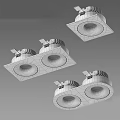 Modern White and Black Downlights and Spotlights with Square and Round Designs