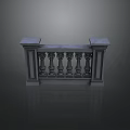 Durable Roadside Stone Balustrade Structure With Decorative Pillars And Safety Design