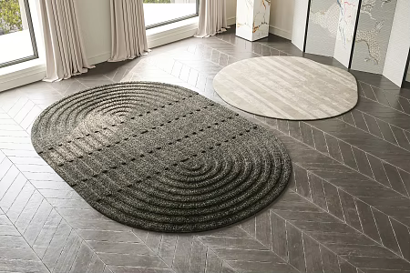 Modern Round Carpet 3d model