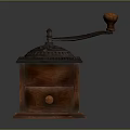 Vintage Wooden Coffee Grinder As Decorative Item On Stylish Office Desk With Classic Design
