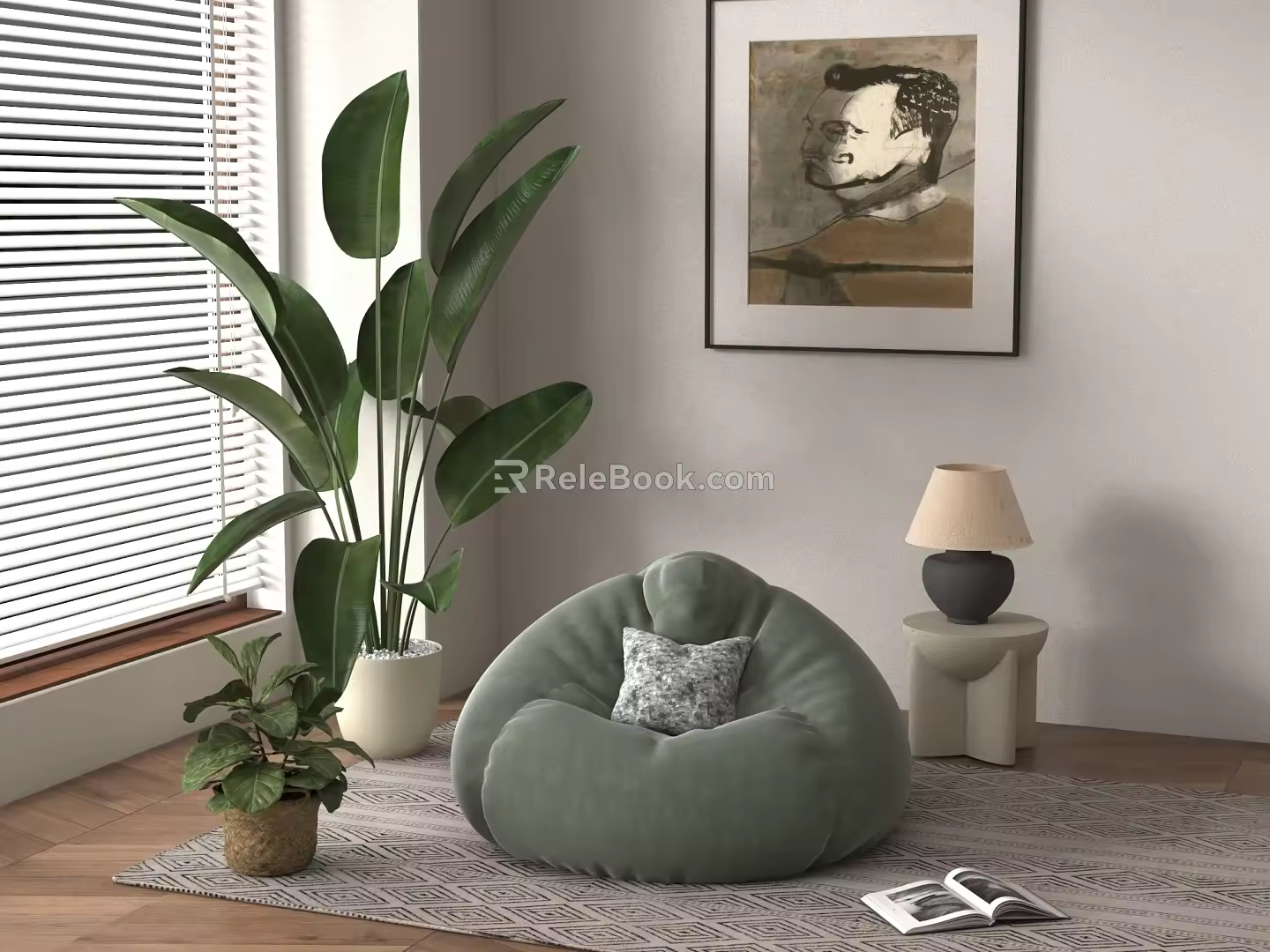 Modern Lazy Sofa Modern Lazy Sofa 3d model