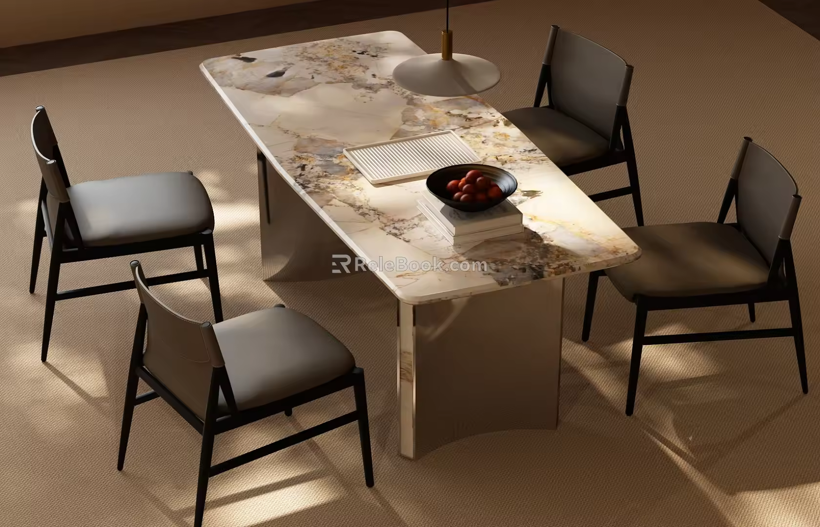 Modern Italian Dining Table and Chair Combination Italian Luxury Dining Table and Chair Combination Italian Dining Table and Chair Combination Modern Dining Table and Chair Combination 3d model
