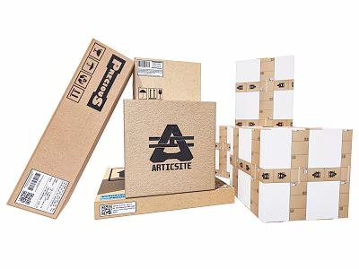 Carton Paper Shell Packing Box Express Box Carton Box Leather Box Packing Box 3d model