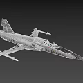 U.S. Air Force Military Fighter Jet With Sleek Silver Body And Cockpit Design
