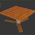 Modern Orange Square Computer Desk Featuring Wooden Texture And Sturdy Stand