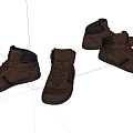 Brown High Top Lace Up Leather Shoes With Classic Design And Stylish Look