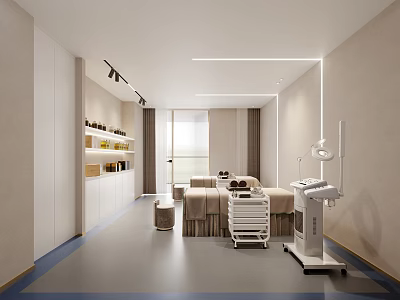 Modern Hospital Outpatient Clinic Interior With Medical Beds And Equipment 3d model