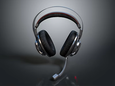 Over Ear Computer Headset With Microphone Comfortable Ear Cushions For Gaming And Office Use 3d model