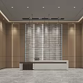 New Chinese Front Desk Sales Office Lobby Front Desk 3d model