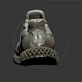 White Knitted Upper Running Shoes With 3D Printed Sole And Three Stripes Design