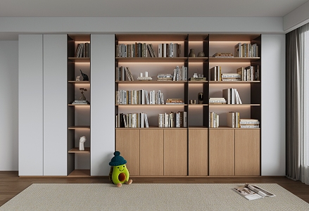 Modern bookcase 3d model