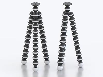 Flexible Tripods With Black And White Design For Daily Use 3d model