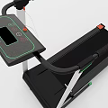 Modern Home Treadmill With Digital Display Sleek Black White Frame For Fitness Training