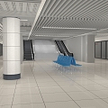 Modern Metro Station Subway Station Platform 3d model