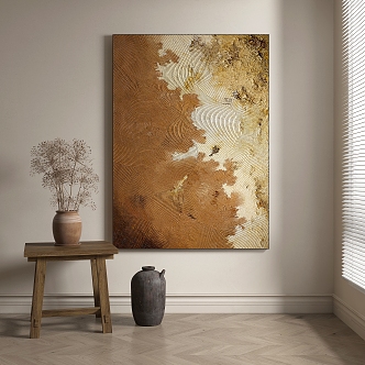 modern abstract painting abstract decorative painting 3d model