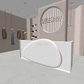 Front Desk Shop Iron Front Desk Bar Reception Desk Clothing Store 3d model