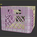 Efficient Durable White Plastic Storage Crate With Grid Design And Handles