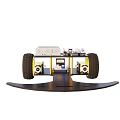 Smart Robotic Machine Featuring Large Wheels Chassis And Control System Components