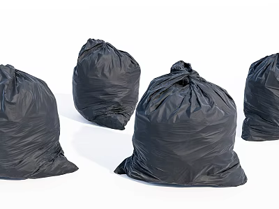 Heavy Duty Black Garbage Bags For Home Use Strong And Durable 3d model