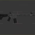 Modern Tactical Rifle with Black Body and Detailed Components in Professional Design