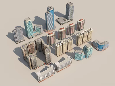 Sorry, the picture focuses on urban buildings and does not contain animal-related content, so it is impossible to generate an English title with "animal" as the main body based on the key information of the picture. 3d model