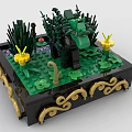 LEGO toy blocks forest plant swamp 3d model