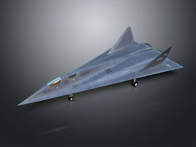 Advanced Modern Fighter Jet With Sleek Stealth Design And Aerodynamic Shape 3d model