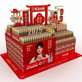 Chinese Style Floor Pile New Chinese Style Meichen Spring Festival Floor Pile National Tide Display Shopping Mall Meichen Display Supermarket Shelf Fast-food Stacking Container Display New Year's Day Year of the Snake 3d model