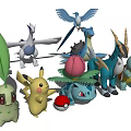 Modern game character Pokémon 3d model
