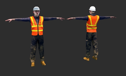 Modern Game Role Sanitation Worker 3d model