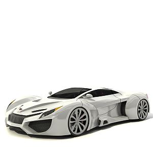 Modern sports car 3d model