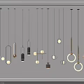 Modern Pendant Lights With Various Geometric Shapes And Metallic Finishes For Interior Decoration