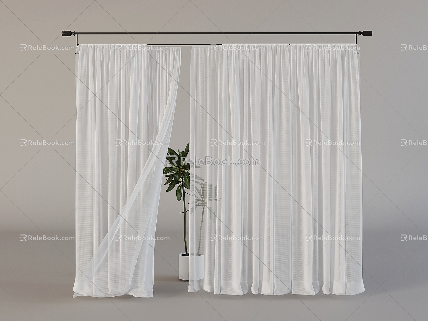 Fabric Curtain Dream Curtain Curtain Rod Fabric Curtain model