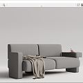 Modern double sofa 3d model