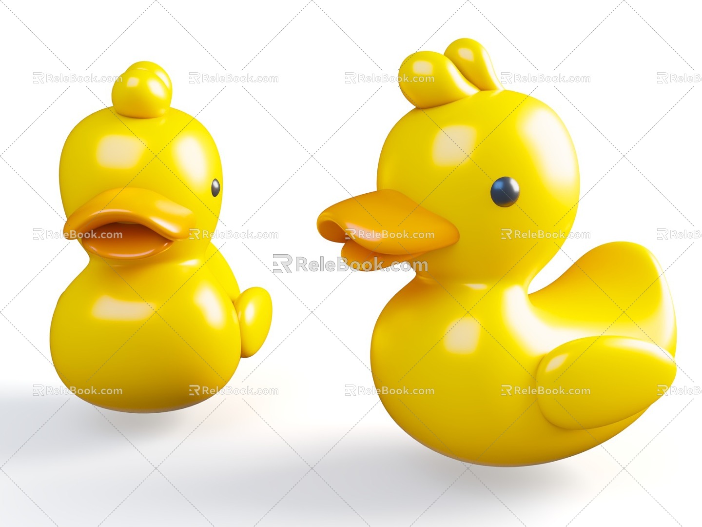 Cartoon style little yellow duck children's toy theme children's toy little yellow duck 3d model