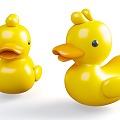 Cartoon style little yellow duck children's toy theme children's toy little yellow duck 3d model