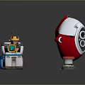 Modern Sci-Fi Equipment Sci-Fi Items Sci-Fi Components High-Tech Components 3d model