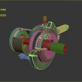 Propeller gearbox gearbox reducer 3d model