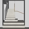 Sleek Modern Interior Staircase With Built in LED Strip Lighting And Minimalist Design