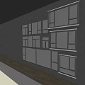 Modern window combination window glass window floor-to-ceiling window balcony window folding window stainless steel sliding window push-open window door and window 3d model