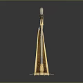 Elegant Golden And White Classical Harp With Decorative Carvings And Musical Strings