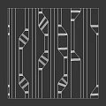 White Decorative Wall Panel With Modern Wavy Vertical Stripes Design