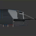 Futuristic Spaceship Model With Detailed Cockpit Interior Design And Exterior Structure