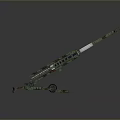 Camouflage Military Weapon With Tripod Stand Long Barrel And Mechanical Structure
