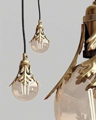 Post-modern chandelier metal chandelier 3d model