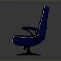 Blue and Yellow High Back Office Chair With Ergonomic Design And Swivel Base