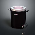 Brankin Black Electric Heating Device With Circular Element Handles And Power Cord