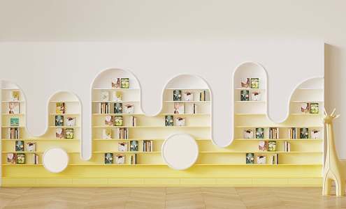 Modern Children's Bookcase Fairy Tale Book 3d model