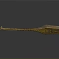 Yellow Wooden Oar Handcrafted Vintage Style Functional for Boating and Home Decor Use