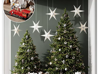 Modern Christmas Tree Christmas Tree Decoration Window 3d model